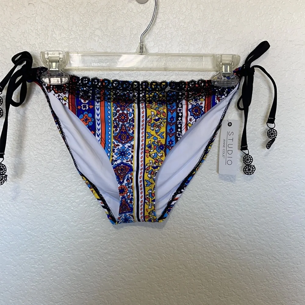 STUDIO ANNE COLE boho morocco MULTICOLOR bikini SIZE XL
